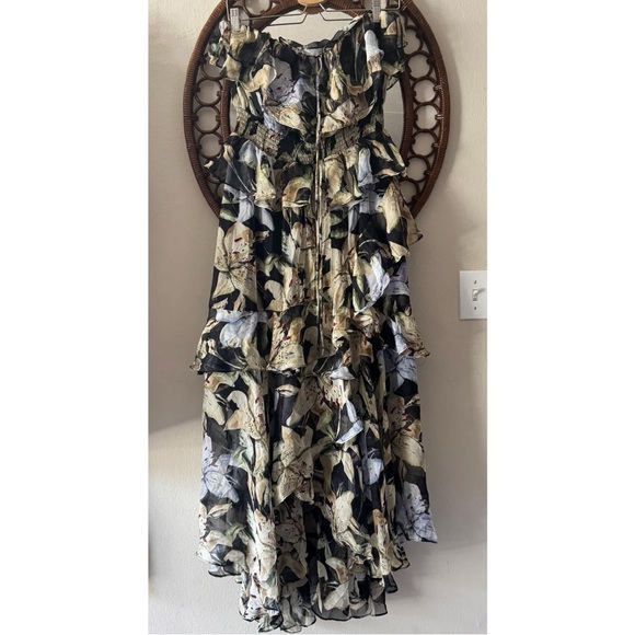 Astr Dresses & Skirts - ASTR the label strapless Floral Ruffle Maxi Dress size XL